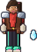 Hero in the Champion outfit with a blue streak flame