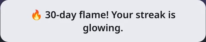 A pop-up announcing that the hero's flame just turned blue